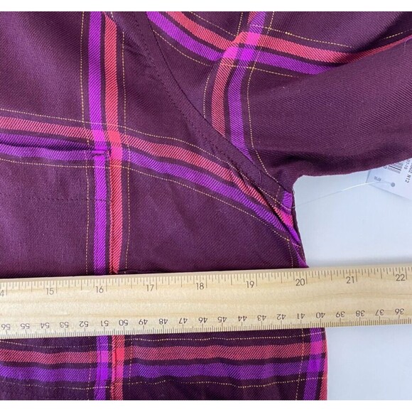 OLD NAVY Plaid Dress Women's Button up Size M Long Sleeve NWT - Picture 7 of 12